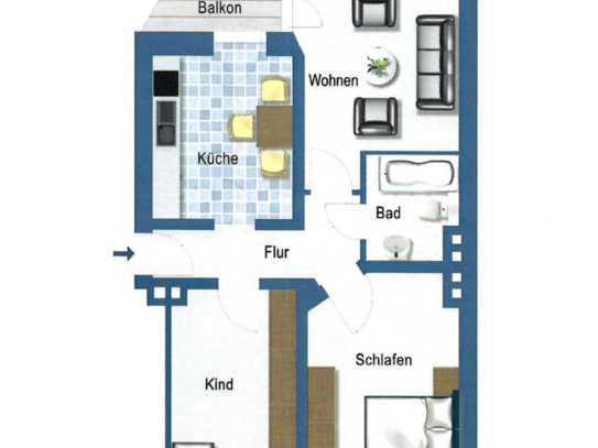 Wohnung zur Miete, for rent at Magdeburg, Olvenstedter Platz,, (39108), Germany