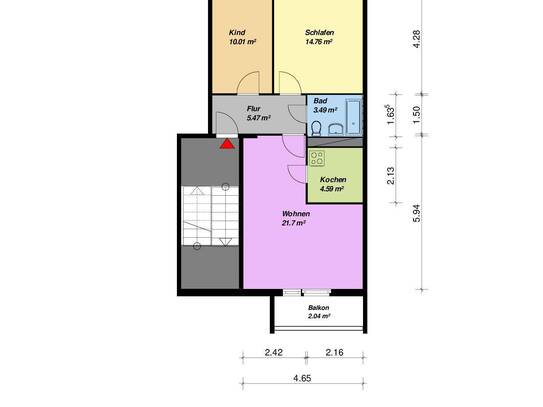 Kaltmiete zzgl. Nebenkosten, for rent at Hufeisenstr. 8 , Reitbahnviertel , Neubrandenburg (17034)
