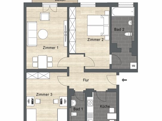 Wohnung zur Miete, for rent at (01279), Laubegast-Nord/Alttolkewitz,, Dresden, Germany