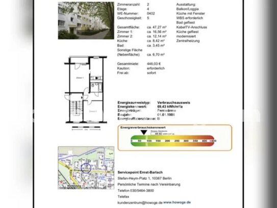 Wohnung zur Miete · nur mit Wohnberechtigungsschein · Tauschwohnung, for rent at (13059), Berlin, Neu-Hohenschönhausen,…