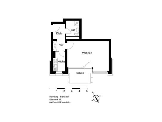 Nettokaltmiete exkl. Betriebskosten, for rent at Ellerneck 69 , Rahlstedt , Hamburg (22149)