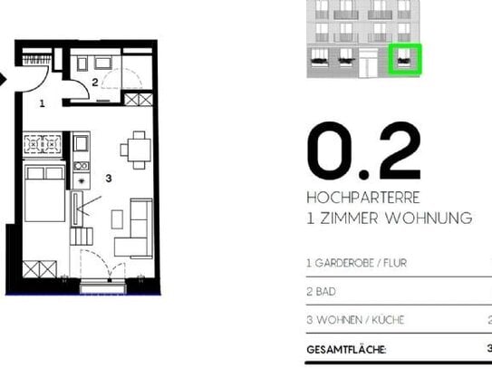 Wohnung zur Miete, for rent at Hamburg, Hammerbrook,, (20097), Germany