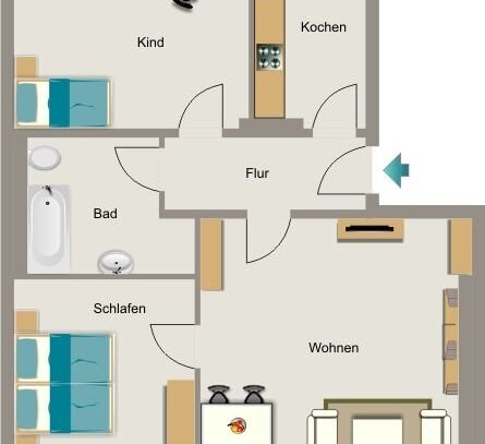 Wohnung zur Miete, for rent at Gelsenkirchen, (45881), Schalke,, Germany