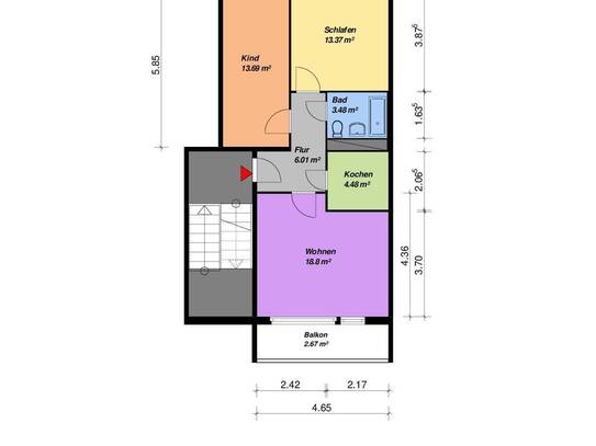 Kaltmiete zzgl. Nebenkosten, for rent at Eichenstr. 8 , Lindenbergviertel , Neubrandenburg (17033)