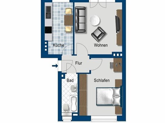 Wohnung zur Miete, for rent at Gottfried-Keller-Siedlung,, (06118), Halle (Saale), Germany