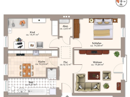 Wohnung zur Miete, for rent at Magdeburg, Wormser Platz,, (39112), Germany