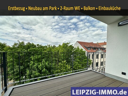 Leipzig: VERMIETET: Wohnen am Park ** Neubau ** 2-Raum WE ** Balkon ** Einbauküche **