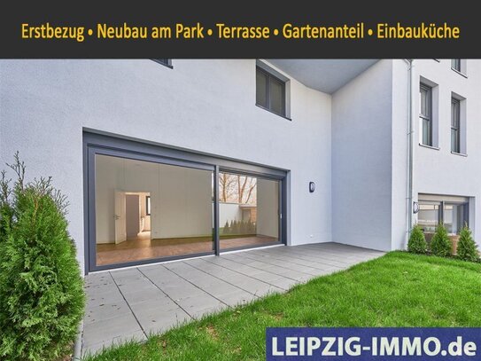 Leipzig: ERSTBEZUG am Park ** Neubau ** Terrasse ** Gartenanteil ** Einbauküche **