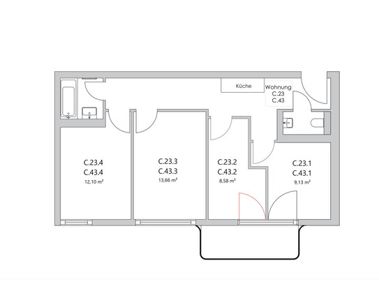 Zimmer in der Nazarethkirchstraße 51 (Aufgang C)