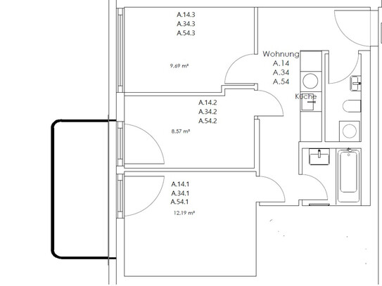 Zimmer in der Nazarethkirchstraße 51 (Aufgang A)