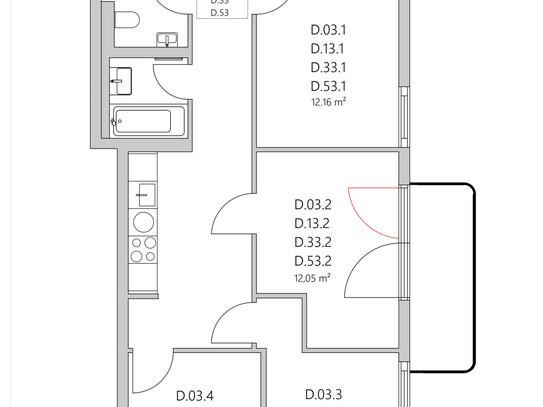 Zimmer in der Nazarethkirchstraße 51 (Aufgang D)