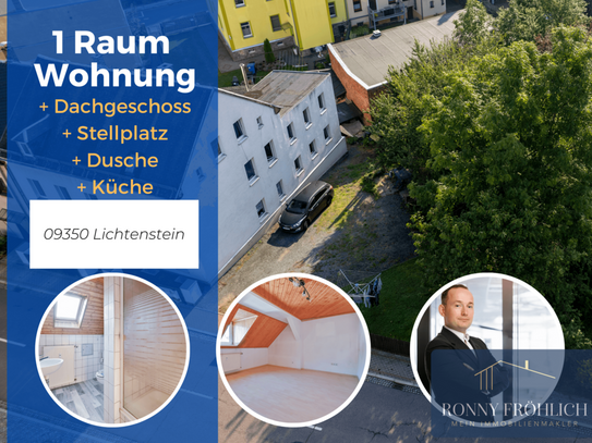 Lichtenstein/Sachsen - WOW! kompakte 1 Zimmer Dachgeschoss Wohnung mit Dusche und Stellplatz in Lichtenstein zu vermiet…