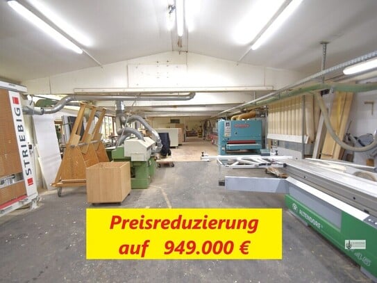 Nordenham - Tischlerei * 2 Häusern + Gewerbehalle + Büro Garagen * Holzhaus + Sauna * Carport + 2.609 m² Grdstk.