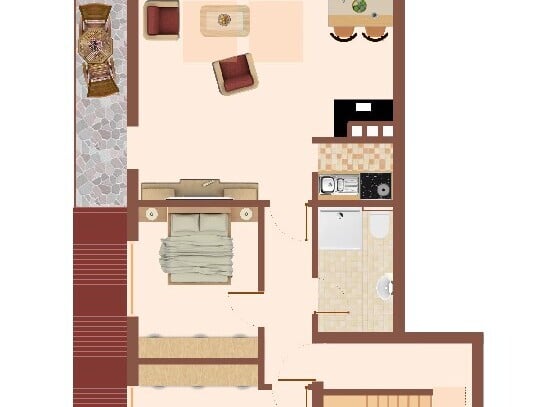 Winterberg - 3 Zi-Dachgeschosswohnung im Feriengebiet