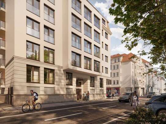 Leipzig - Südvorstadt: Neubauprojekt - Ihre moderne Eigentumswohnung mit 3 Zimmern, KfW40 & großer Balkon