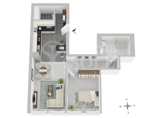 Dudweiler - Neubauwohnung, barrierearm, 2ZKB, 58 m², Dudweiler-Mitte, Saarbrücken