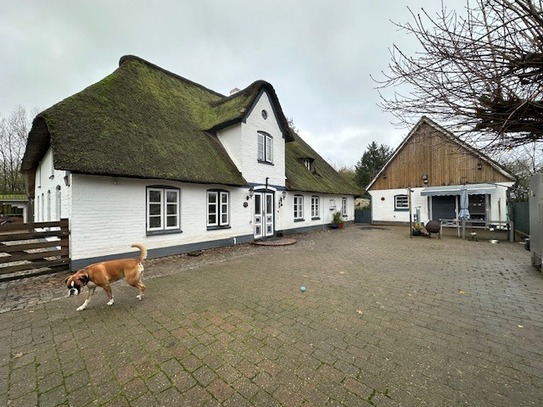 Ladelund - Neuer Preis! Schönes Reetdachanwesen mit Nebenhaus in ruhiger Lage.