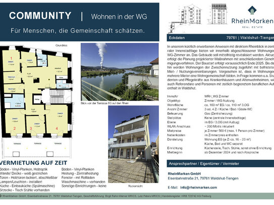 Waldshut-Tiengen - WG Zimmer 4er WG Waldshut-Tiengen zentrale Innenstadtlage