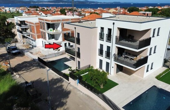 Bibinje - BIBINJE Apartment mit zwei Schlafzimmern und Meerblick