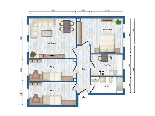 ziegendorf - Renovierte 4 Zimmer Wohnung mit EBK in der Waldsiedlung