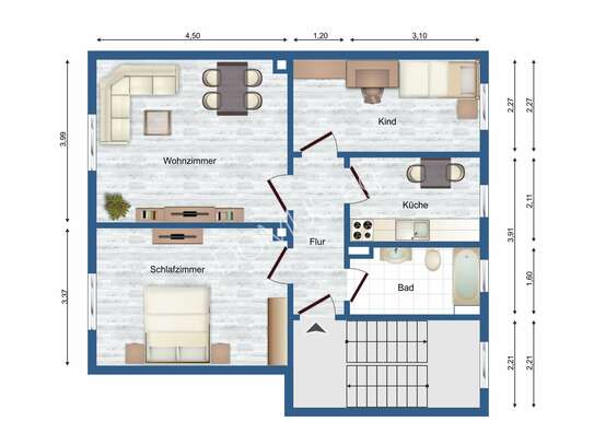 Ziegendorf - Helle, freundliche 3 Zimmer Wohnung mit EBK in der Waldsiedlung