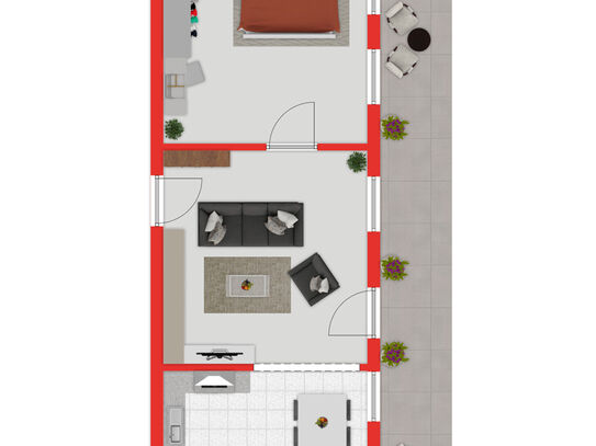 Bad Wörishofen - Energetisch Sanierte 2 Zimmerwohnung im Souterrain