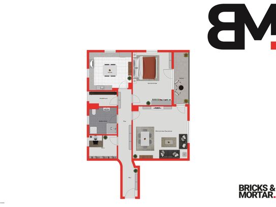 Bad Wörishofen - Energetisch Sanierte 3,5 Zimmerwohnung im 1. Obergeschoss