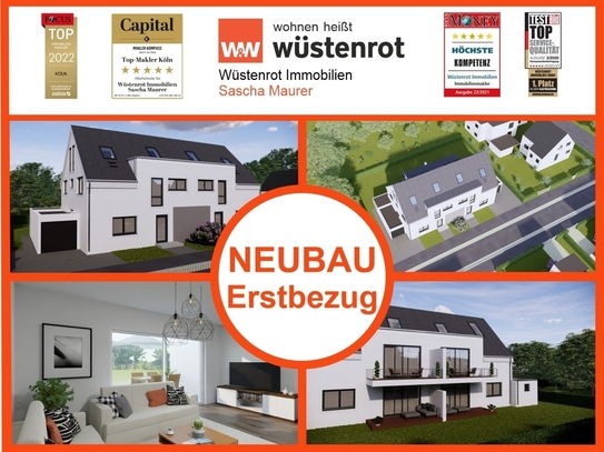 Siegburg - Erstbezug! Moderne Erdgeschosswohnung mit hochwertiger Ausstattung und Garten in beliebter Wohngegend.