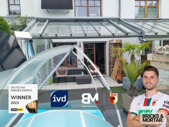 Augsburg - TOP-gepflegte 3-Zimmer-Wohnung, überdachte Terrasse, Pool und absperrbarer TG-Stellplatz