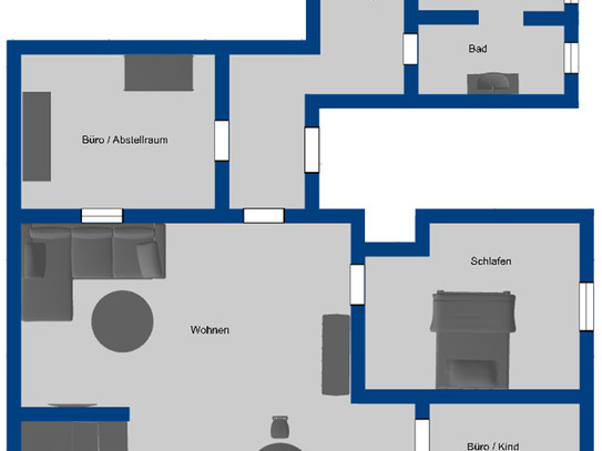 Rottenbuch - Neu renovierte, sehr geräumige Wohnung auf dem Land