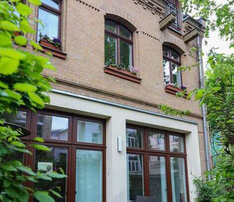 Leipzig - 3 Etagen im Hinterhaus im Waldstraßenviertel, 4 Zimmer & 2 Terrassen sehr ruhig gelegen