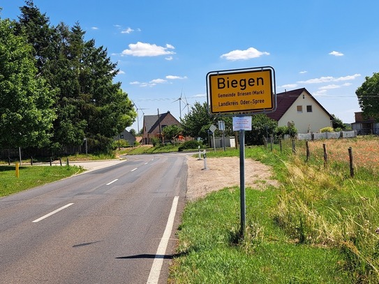 Briesen OT Biegen - Großes Baugrundstück in ruhiger Ortslage