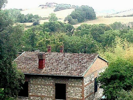 Rapolano Terme - Bauernhaus aus Stein 20000 m2 Park in Siena Toskana