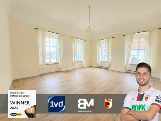 Krumbach (Schwaben) / Niederraunau - Charmante 3-Zimmer-Wohnung im Schloss Niederraunau! Großer Balkon und Blick ins Gr…