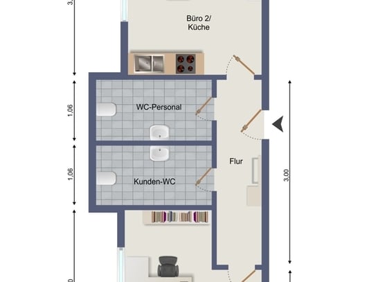 Suhl - Modernes kleines Büro, mitten in der Stadt, mit dem Lift erreichbar