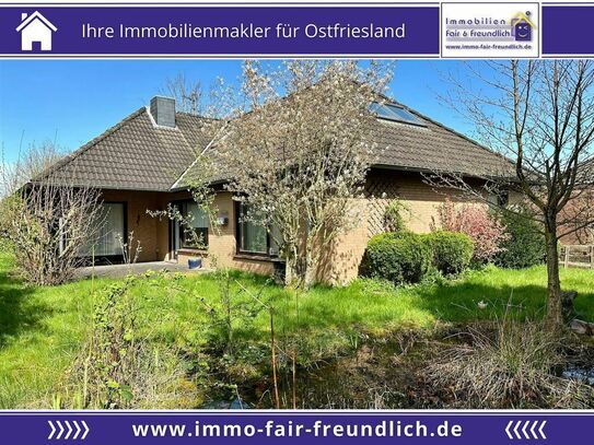 Hinte - VERKAUFT *** Bungalow in Fertigbauweise unmittelbar in der Nähe zum Knockster Tief in Hinte