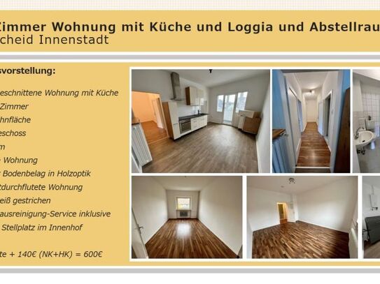 Remscheid - Remscheid InnenstadtHelle 2,5-Zimmer Wohnung mit Küche Hell und modern geschnitten