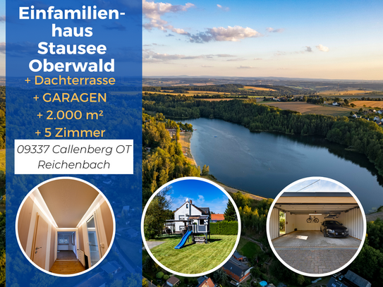 Callenberg - WOW-Faktor Lage in Callenberg Reichenbach Einfamilienhaus am Stausee Oberwald + Garage zu verkaufen