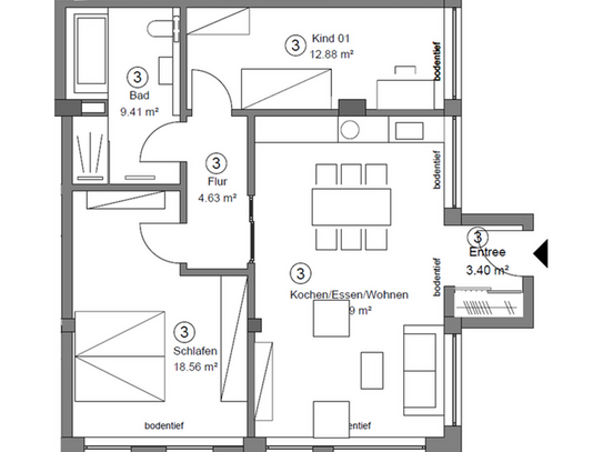 Hamm - Exklusive Kapitalanlage: Vermietete Erdgeschosswohnung mit Privatgarten und stabilen Mieteinnahmen