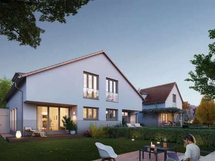 Leipzig - WIR BAUEN FÜR SIE - Herzlich willkommen! Doppelhaushälfte mit Terrasse und Garten - Amselweg 16 Haus 8 - Zaun…