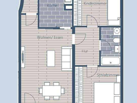 Leipzig - Vermietete 3-Zimmerwohnung mit Loggia in Plagwitz-Lindenau