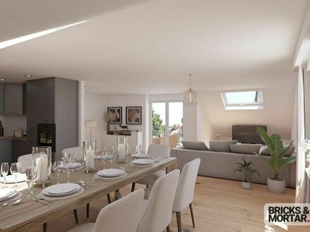Gablingen / Lützelburg - Erstbezug! Neu errichtete Wohnung mit schönem Ausblick auf 113 m² + BalkonLoggia, Garten und G…