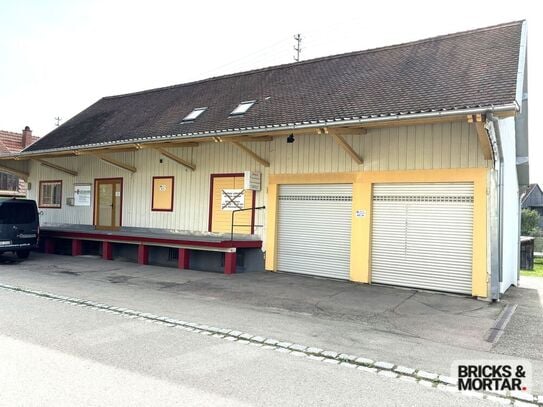 Kammeltal / Wettenhausen - Vielseitiges Gewerbeobjekt: Lagerhalle mit Bürocontainer und Garagen