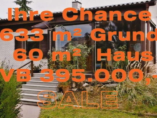 IHRE CHANCE: 3-ZIMMER-HAUS +633 m² BAUGRUND +NUR VB 395.000,- +GRÜNLAGE +GARAGE +VOLLKELLER