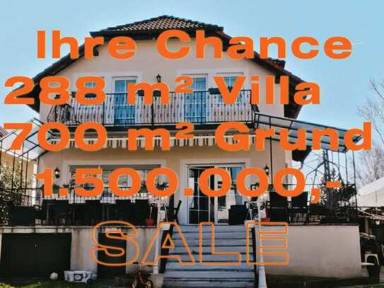 IHRE CHANCE: 8-ZIMMER-VILLA +700 m² EIGENGRUND +GRÜNLAGE +GARAGE +VOLLKELLER