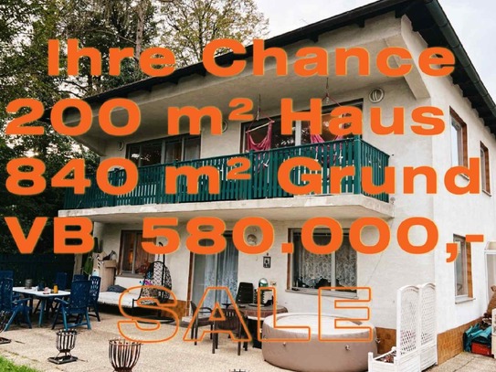 IHRE CHANCE: 6-ZIMMER-HAUS + ca. 840 m² EIGENGRUND +NUR VB 580.000,- +DOPPELGARAGE+KELLER