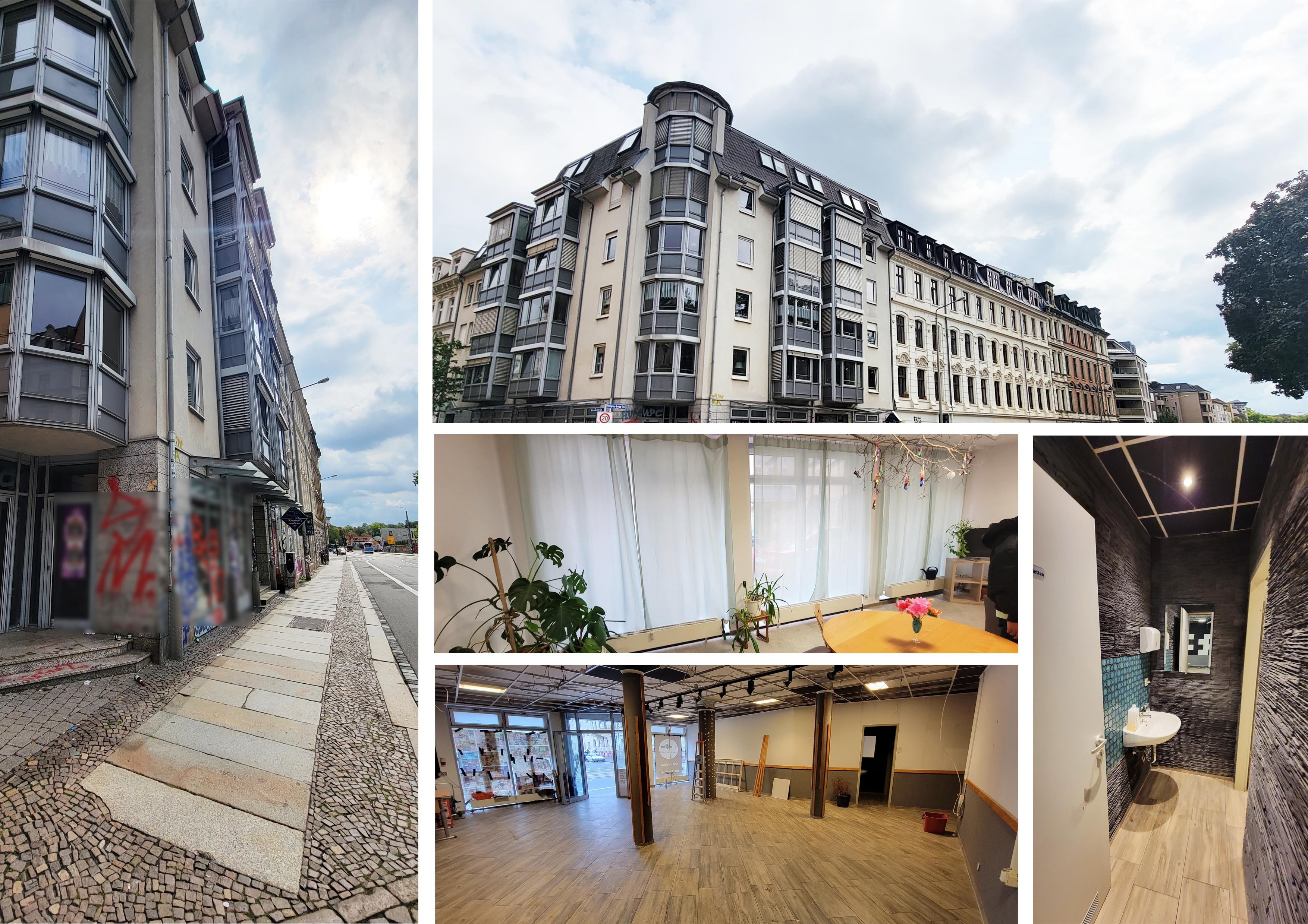 Vielfältige GE aus 3 Teilflächen - Büro-/Laden- & Gastrofl., gr. Schaufenster, Lift, Keller