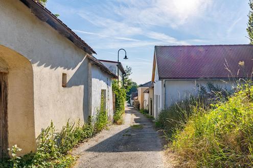 Renovierungsbedürftiges Presshaus mit Kellerröhre