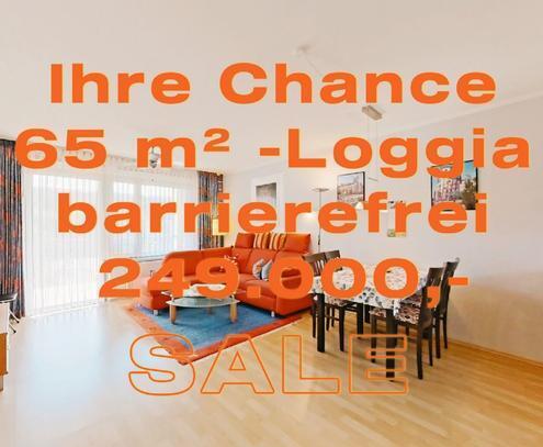 IHRE CHANCE 65,37 m² INKL LOGGIA +EIGENGRUND 
+BJ 2009 +BARRIEREFREI +GRÜNRUHELAGE