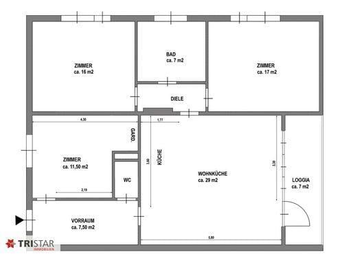 Attraktive 4-Zimmer-Neubauwohnung mit Loggia ( ca. 100 m2) und eigenem Kfz-Abstellplatz ++ 2485 Wampersdorf Nähe Potten…